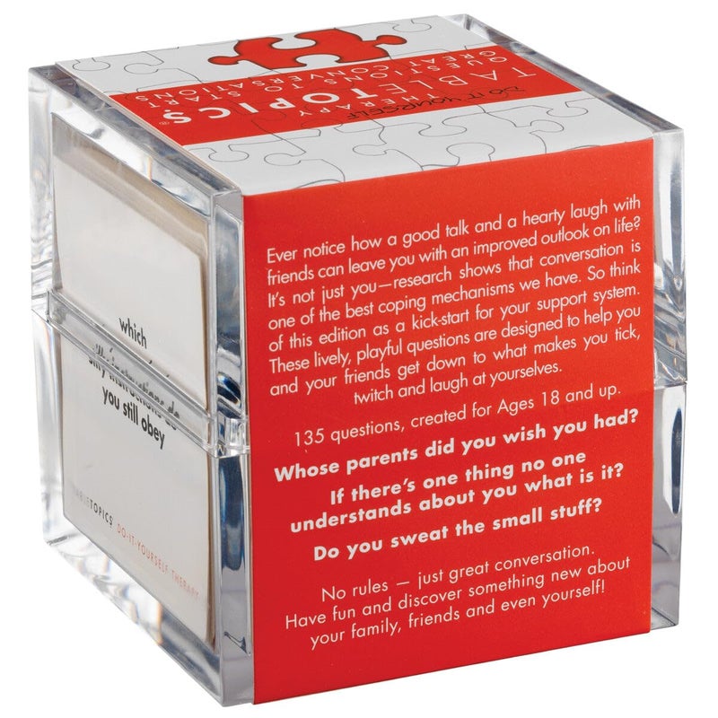 TableTopics Do-It-Yourself Therapy Question Card Game - 135 Entertaining Conversation Starter Cards for Adult Friends, Girls Night, Dinner Party, Getting to Know You Game - Image 3